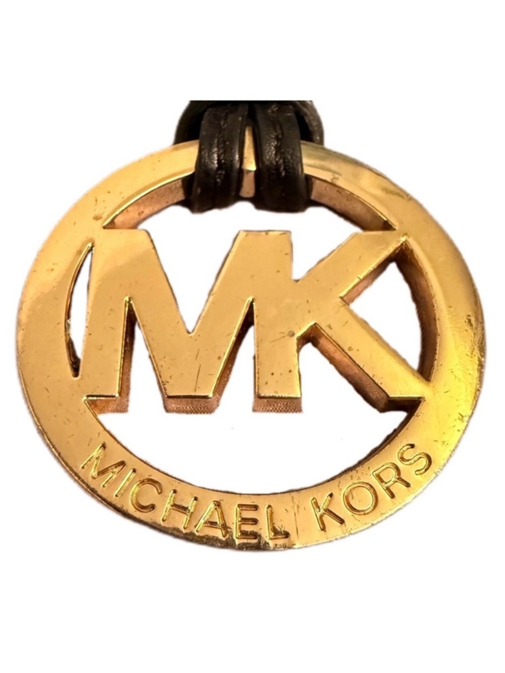 Michaels Kors Emblem Gold Black Leather Attachment Replacement